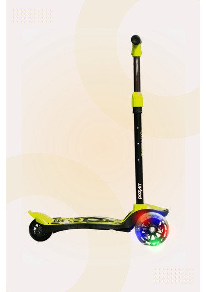 Scooter Chanky Ekstra Kalın LED Işıklı Tekerler Güçlü Fren 100KILO 3yaş Üstü Uygundur 3teker fırsatları