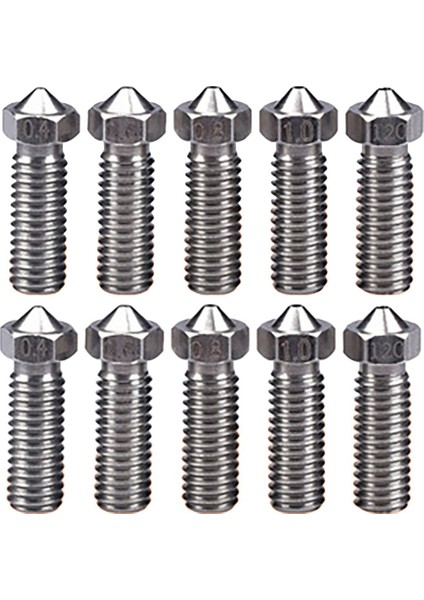E3D Volkanik Nozul 1.75MM (NOZUL-HS-175-0800) Için 10 Set 0.8mm (Yurt Dışından)