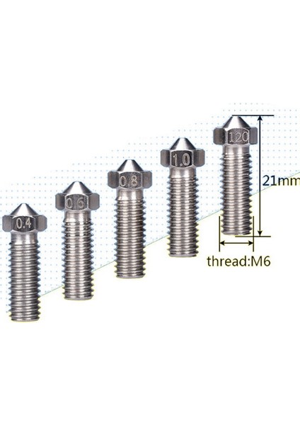 E3D Volkanik Nozul 1.75MM (NOZUL-HS-175-0800) Için 10 Set 0.8mm (Yurt Dışından) indirimleri