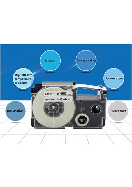 Casıo KL-120 KL-E300 Kl-60 Yazıcı Için 6 Paket 12MM Etiket Şeridi (Yurt Dışından) modelleri