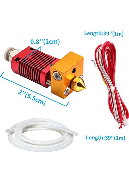 Creality Ender 3 Için Montajlı Hotend Kiti, 0,4 mm Nozul, 24 V 40 W (Yurt Dışından) fırsatları