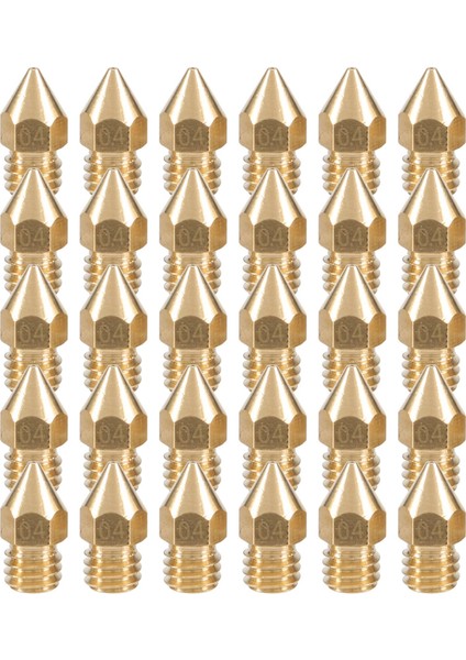 30 Adet Mk8 Nozul 0.4mm 3D Yazıcı Nozulları Ekstruder Baskı Kafası (Yurt Dışından)