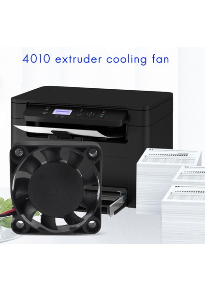 4 Adet 3D Yazıcı Soğutma Fanı 4010 Dc Fan Ekstruder Soğutma Için 24V (Yurt Dışından)