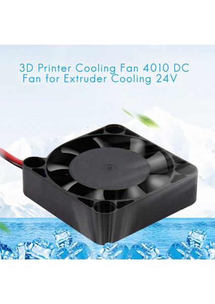 4 Adet 3D Yazıcı Soğutma Fanı 4010 Dc Fan Ekstruder Soğutma Için 24V (Yurt Dışından)