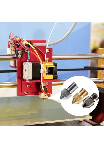Mk8 3D Yazıcı Ekstruder Nozulu Sertleştirilmiş Çelik, Makerbot, Ender 3 Için (Yurt Dışından)
