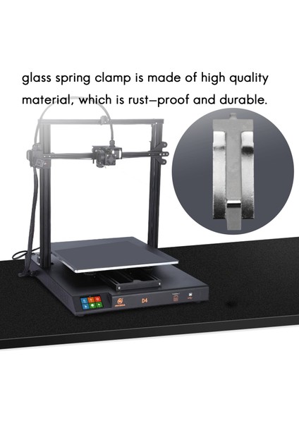 Creality Ender 3 Pro 3D Yazıcı Için 20 Adet Cam Yatak Yaylı Dönüş Klipsi (Yurt Dışından)