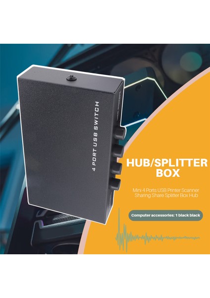 Mini 4 Port USB Yazıcı Tarayıcı Paylaşım Ayırıcı Kutu Hub (Yurt Dışından) fırsatları