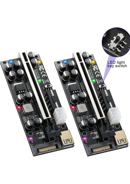 1set Pcı-E 1x Ila 16X Grafik Kartı Uzatma Kablosu V009S Pro (Yurt Dışından)