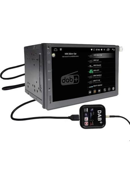 Dab + USB Araba Radyo Tuner Pencere Anteni Navigasyon App Kontrol Kiti (Yurt Dışından)