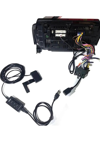 Dab + USB Araba Radyo Tuner Pencere Anteni Navigasyon App Kontrol Kiti (Yurt Dışından)