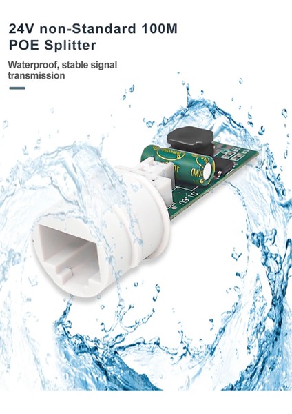 Su Geçirmez 10/100MBPS RJ45 Port Poe Ayırıcı (Yurt Dışından)