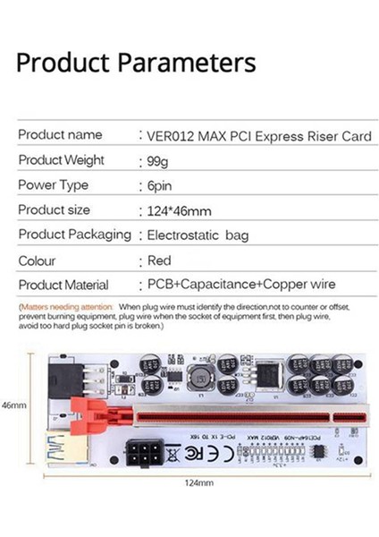 Ver 012 Max Express 1x 16X Genişletici Gpu Yükseltici Kart LED Çalışma Göstergesi (Yurt Dışından)