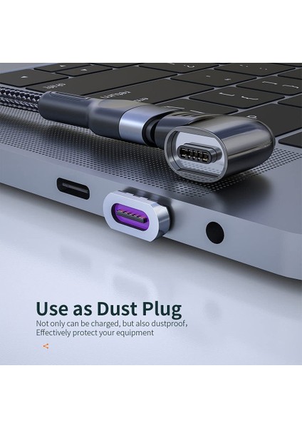 Manyetik USB C Adaptörü (2 Paket), 5 Pinli Tip C Konnektör, 480 Mbp/s (Yurt Dışından)