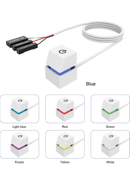 4m Renkli LED Işıklar Bilgisayar Masaüstü Anahtarı Harici Başlatma Gücü (Yurt Dışından) fırsatları