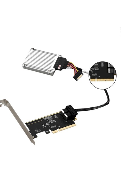PCI-E8X - U.2 SFF8639 Adaptörü Nvme SSD Pcı-E - U2 Genişletme Kartı (Yurt Dışından)