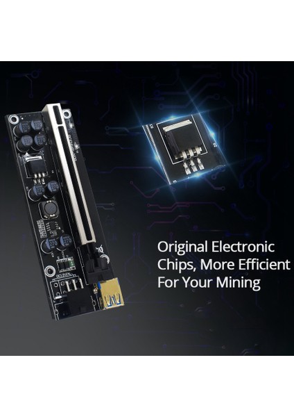 Btc Madenciliği Için 1 Adet Adaptör Kartı Artı Pcı-E 1x Ila 16X 6pin Usb3.0 (Yurt Dışından) fırsatları