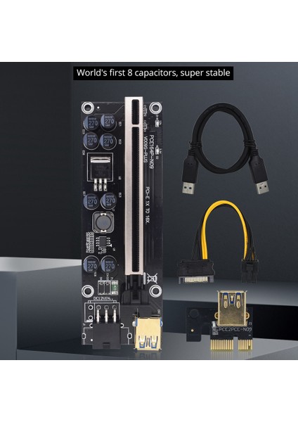 Btc Madenciliği Için 1 Adet Adaptör Kartı Artı Pcı-E 1x Ila 16X 6pin Usb3.0 (Yurt Dışından) indirimleri