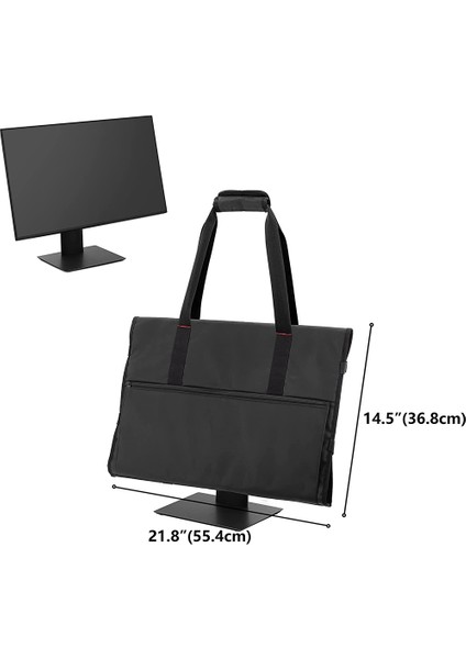 24 Inç LCD Ekranlar ve Monitörler Için Taşıma Çantası, Koruyucu, Siyah (Yurt Dışından)