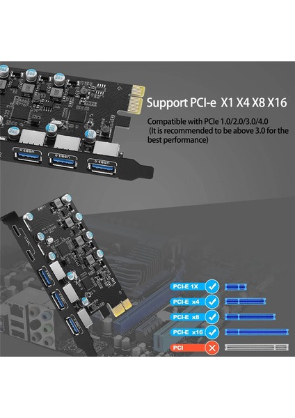 USB 3.0 Pcı Express Genişletme Kartı Masaüstü Pc Pcıe Adaptör Kartı (Yurt Dışından) fırsatları