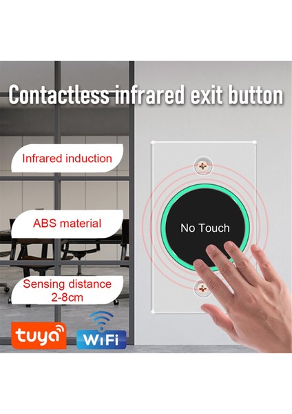 Tuya Wifi Akıllı Anahtar Kapı Çıkışı Itmeli Erişim Kontrolü Uzaktan Kumanda B (Yurt Dışından) fırsatları