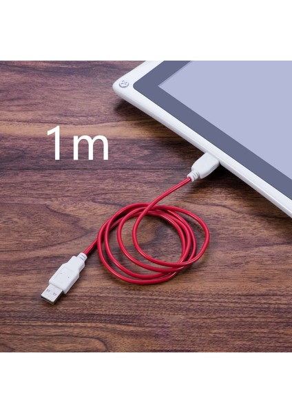 Şarj Veri Kablosu, Taşınabilir Çok Seçenekli Tablet Kablosu (Kırmızı, 1m) (Yurt Dışından)
