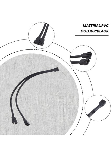 Ila 2 Yollu Örgülü Kablo Y Ayırıcı 3/4 Pin Pwm Pc Fan Adaptör Kablosu (Yurt Dışından) indirimleri