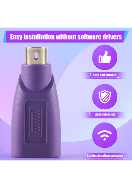 Ps2 - USB Bağlantısı, Bilgisayar Faresi ve Klavye Mini Adaptörü (Yurt Dışından)