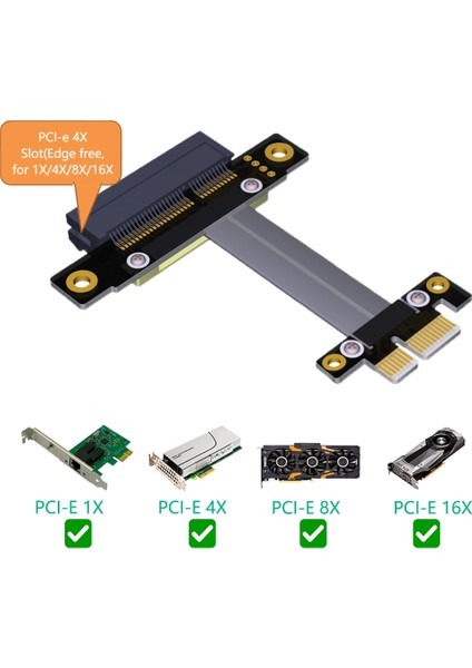 Pcıe Pcı Express 4x Ila 1x Uzatma Kablosu Pcı-E 1x Ila 4x, 20CM (Yurt Dışından)