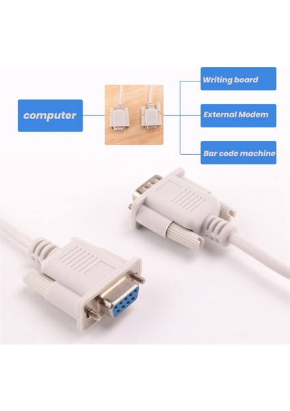 RS232 Db9 9 Pin Erkek - Dişi Seri Port Kablosu 1.3m (Yurt Dışından) fırsatları