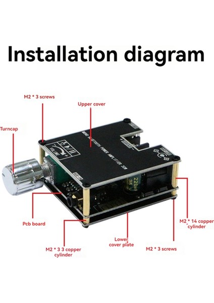 ZK-301B Bluetooth Amplifikatör Kartı Ses Güç Amplifikatörü Modülü (Yurt Dışından)