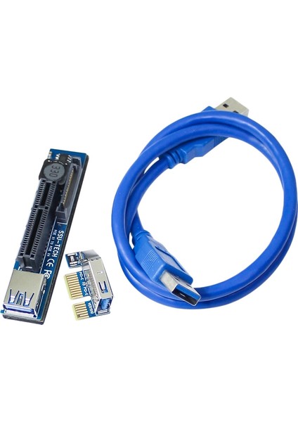 Pcı-E Riser Pcı-Express X1 Ila X4 30CM Usb3.0 Uzatma Kablosu (Yurt Dışından)