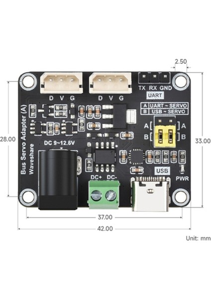 Raspberry PI/ARDUINO/ESP32 Için Seri Veri Yolu Servo Sürücü Kartı (Yurt Dışından)