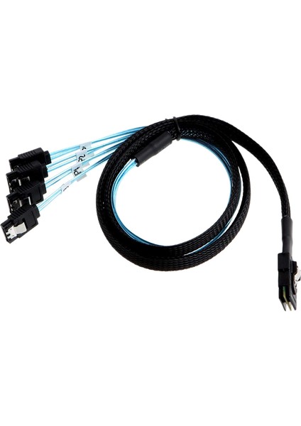 Mini Sas 36PIN (SFF-8087) Erkek - 4 Sata 7pin Dişi Kablo, 1.0m (Yurt Dışından)
