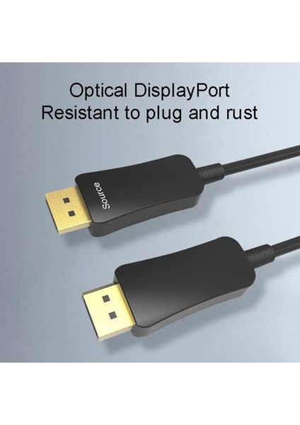 Ps3/4 Için Displayport Dp1.4 Fiber Optik Kablo 20M/65.6FT 8k Ultra Hd (Yurt Dışından)