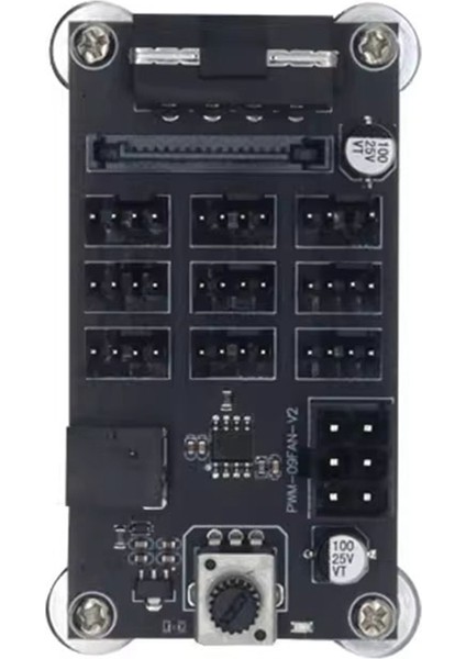 Bilgisayar Kasası Pwm Şiddetli Fan Hız Kontrol Cihazı 9 Yollu 12V Pwm 4pin (Yurt Dışından)