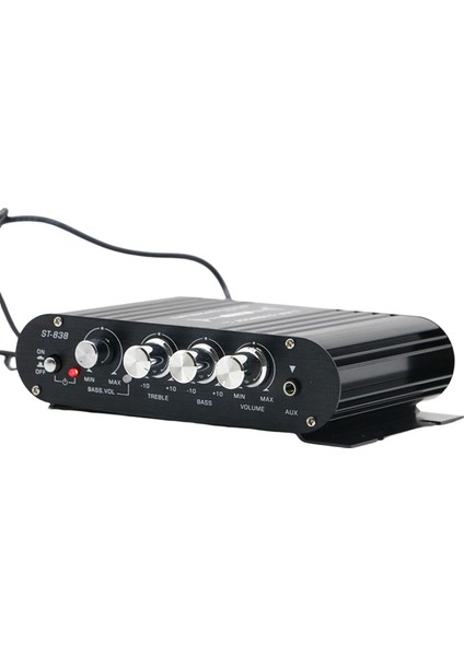 Subwoofer Çıkışlı Kanal Güç Amplifikatörü Siyah (Yurt Dışından)