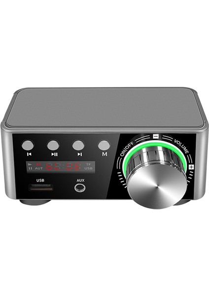 Bluetooth 5.0 Hifi Güç Amplifikatörü Sınıf D Amplifikatör Gümüş Ab Fişi (Yurt Dışından)