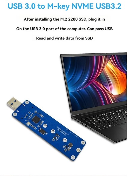 USB 3.0 - M-Key Nvme Usb3.2 Adaptörü 2230 2240 2260 2280 M2 SSD Için (Yurt Dışından) fiyatları