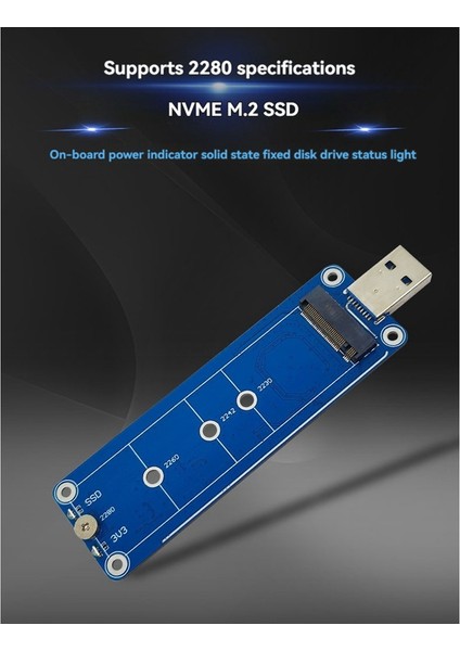 USB 3.0 - M-Key Nvme Usb3.2 Adaptörü 2230 2240 2260 2280 M2 SSD Için (Yurt Dışından) fırsatları