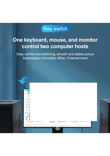 USB 2.0 Kvm Fare Anahtarı Klavye VGA Ayırıcı Kutusu USB Kvm Anahtarı (Yurt Dışından)