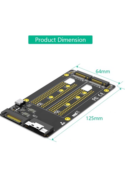 Çift 2x M.2 Nvme Ssd'den SFF-8654 8x Adaptörü (Yurt Dışından)