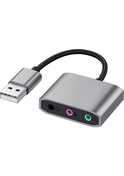Yeni 3'ü 1 Arada Harici USB Ses Kartı Ses Jakı 3,5 mm Kablo Adaptörü (Yurt Dışından)