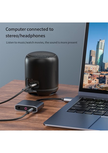 Yeni 3'ü 1 Arada Harici USB Ses Kartı Ses Jakı 3,5 mm Kablo Adaptörü (Yurt Dışından)
