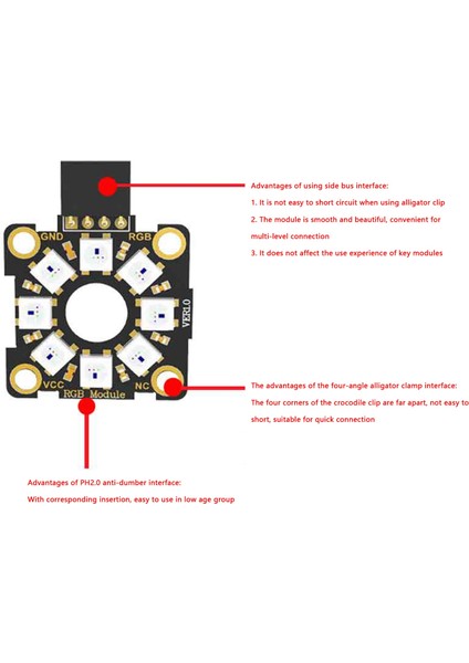 Microbit Raspberry Pi Pico Için Evrensel Rgb Modülü 8-Bit Renkli LED (Yurt Dışından)