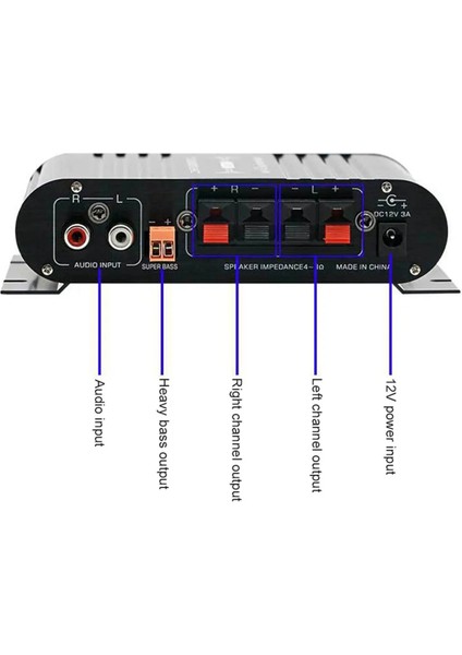 ST-838 Ses Amplifikatörü Mini Amplifikatör Hifi Ses Amplifikatörü Ab Fişi (Yurt Dışından)