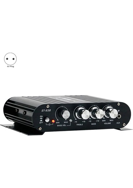ST-838 Ses Amplifikatörü Mini Amplifikatör Hifi Ses Amplifikatörü Ab Fişi (Yurt Dışından)