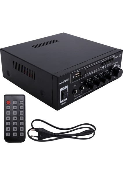 AV-660BT Bluetooth Ses Amplifikatörü - Güç Amplifikatörü Eu Fişi (Yurt Dışından)