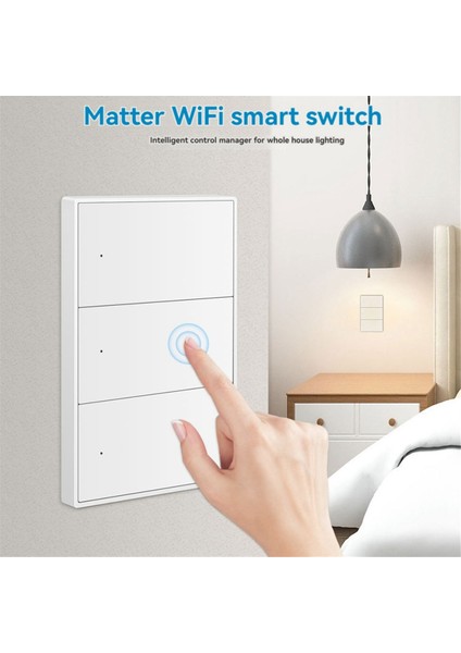 Matter Wifi Akıllı Anahtar Duvar Lambası Anahtarı Akıllı Kontrol 1 Yol (Yurt Dışından)