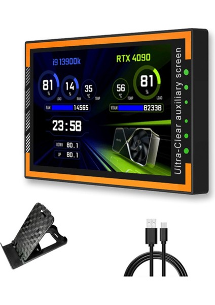 3.5 Inç IPS Type-C Ikincil Ekran Bilgisayar Monitörü B (Yurt Dışından)