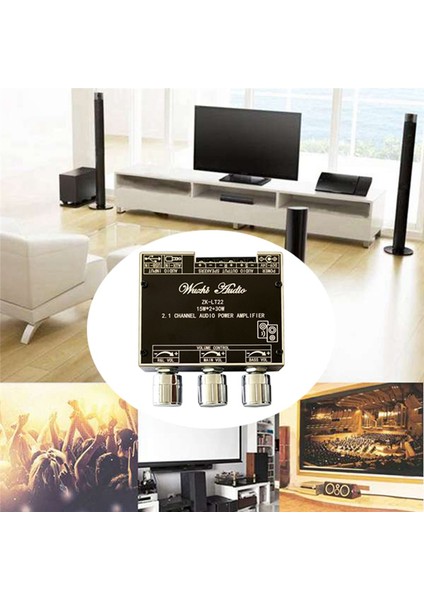 ZK-LT22 Bluetooth Ses Amplifikatörü Kartı 2.1 Kanal 15W+15W+30W (Yurt Dışından)